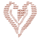 download Heart Figure Done By Words clipart image with 0 hue color