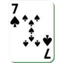 download White Deck 7 Of Spades clipart image with 90 hue color