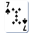 download White Deck 7 Of Spades clipart image with 180 hue color
