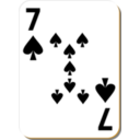 download White Deck 7 Of Spades clipart image with 0 hue color