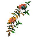 download Rose Decoration In Color clipart image with 0 hue color