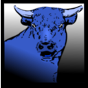 download Bull Head clipart image with 225 hue color