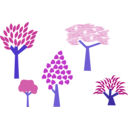 download Trees clipart image with 225 hue color