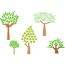 download Trees clipart image with 0 hue color