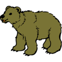 download Young Brown Bear clipart image with 45 hue color
