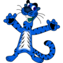 download Happy Tiger clipart image with 180 hue color