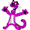 download Happy Tiger clipart image with 270 hue color