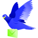 download A Flying Pigeon Delivering A Message clipart image with 45 hue color
