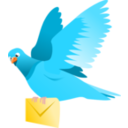 download A Flying Pigeon Delivering A Message clipart image with 0 hue color