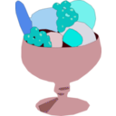 download Ice Cream Cup clipart image with 180 hue color