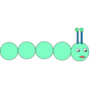 download Green Caterpillar clipart image with 45 hue color