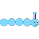 download Green Caterpillar clipart image with 90 hue color