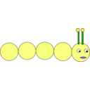 download Green Caterpillar clipart image with 315 hue color