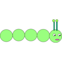 download Green Caterpillar clipart image with 0 hue color