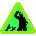 download Warning For Police Brutality clipart image with 90 hue color