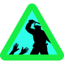 download Warning For Police Brutality clipart image with 135 hue color