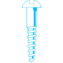 download Wood Screw Blue clipart image with 315 hue color