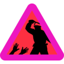 download Warning For Police Brutality clipart image with 315 hue color