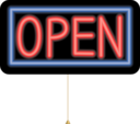 Open Neon Sign