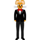 download Mouse In A Tuxedo clipart image with 0 hue color