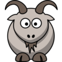 download Cartoon Goat clipart image with 0 hue color