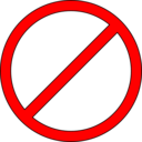 download Do Not clipart image with 0 hue color