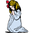 download Girl Praying clipart image with 0 hue color