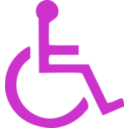 download Wheelchair Symbol clipart image with 180 hue color
