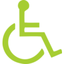 download Wheelchair Symbol clipart image with 315 hue color