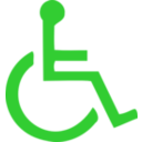 download Wheelchair Symbol clipart image with 0 hue color