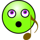 download Singing Smiley Face clipart image with 45 hue color