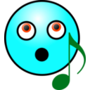 download Singing Smiley Face clipart image with 135 hue color