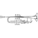 download Trumpet clipart image with 0 hue color