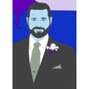 download Groom clipart image with 180 hue color