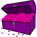 download Treasure clipart image with 270 hue color