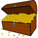 download Treasure clipart image with 0 hue color