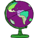 download Globe clipart image with 90 hue color