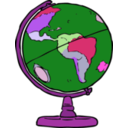 download Globe clipart image with 270 hue color