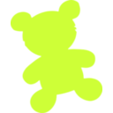 download Bear Toy Silhouette clipart image with 45 hue color