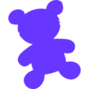 download Bear Toy Silhouette clipart image with 225 hue color