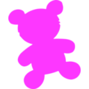 download Bear Toy Silhouette clipart image with 270 hue color