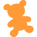 download Bear Toy Silhouette clipart image with 0 hue color