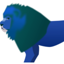 download Lion clipart image with 180 hue color
