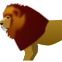 download Lion clipart image with 0 hue color