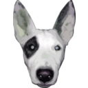 download Highres Bullterrier Head clipart image with 90 hue color