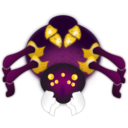 download Purple Spider clipart image with 0 hue color