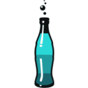 download Bottle With Soda clipart image with 180 hue color