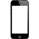 download Iphone 5 Black clipart image with 270 hue color