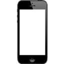 download Iphone 5 Black clipart image with 0 hue color