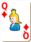 White Deck Queen Of Diamonds